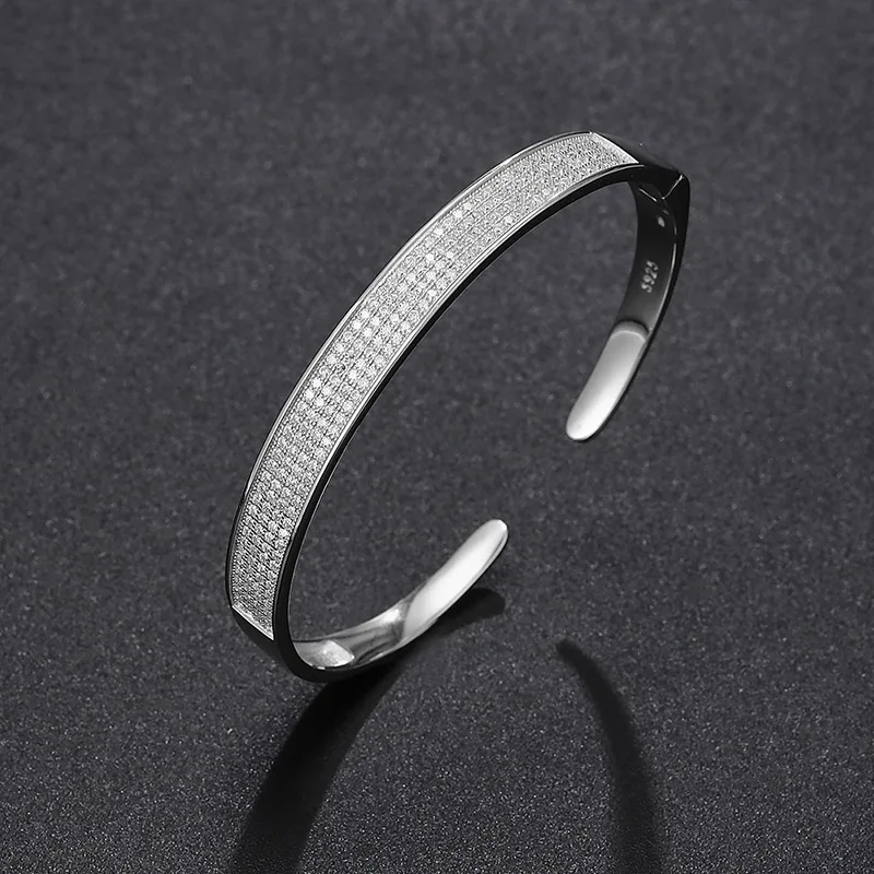 1.908Ct Full Star Moissanite Bracciale Donna 925 Sterling Silver Lab Diamond Bracciali Bangle Pass Tester Ins Gioielleria Raffinata