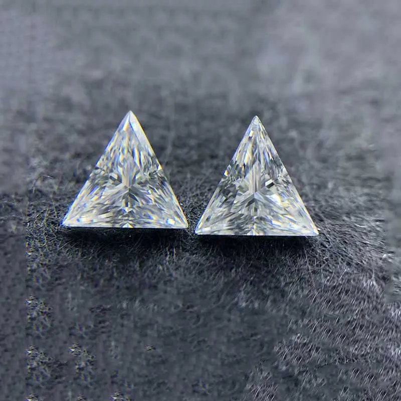 Real 0.1-1Ct D Color Vvs Triangle Moissanite Pietre Sciolte Geometric Lab Moissanite Gemstones Pass Tester Per La Creazione Di Gioielli Fai Da Te