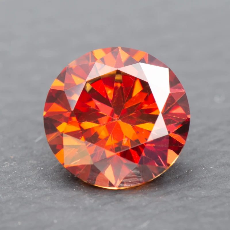 Moissanite Lab Grown Diamond Granato Colorato Taglio Rotondo Certificato Moissanita Lab Grown Diamond Superato Tester Per La Creazione Di Gioielli