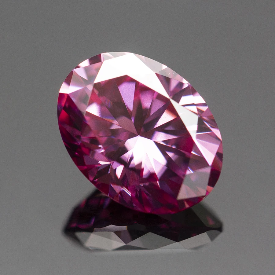 Colore Rosa Taglio Ovale Pietre Moissanite Laboratorio Diamante Certificato Gra Moissanite Pietra Preziosa Sciolta Superato Tester Diamante Con Rappor