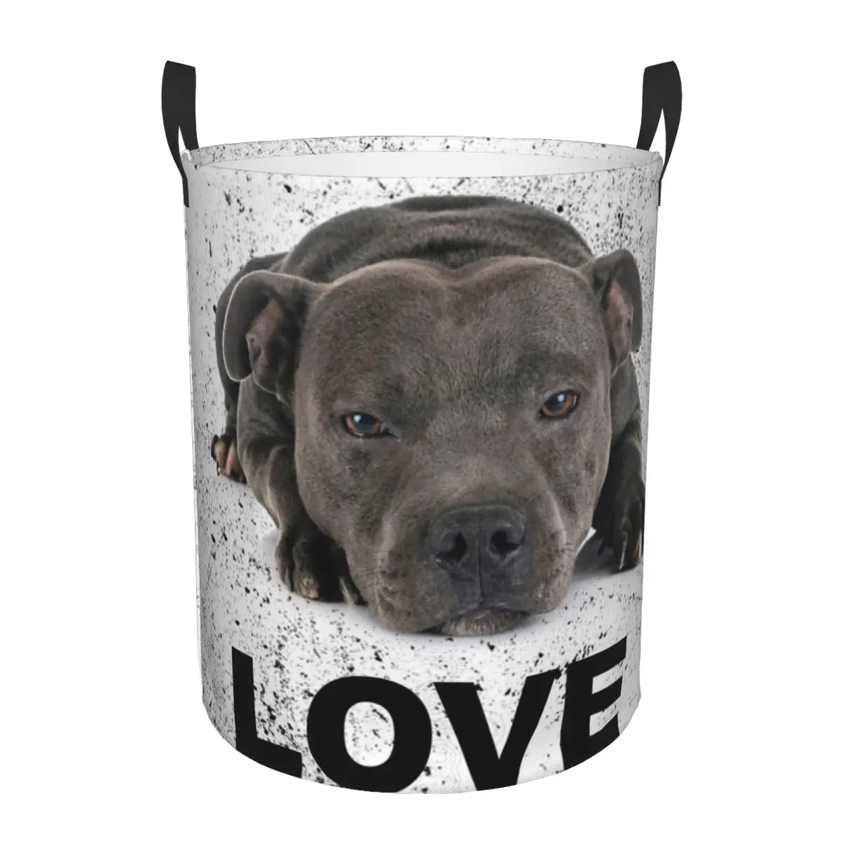 Stafter Bull Terrier Cesto Portabiancheria Per Cani Cesto Portaoggetti Grande Ebt Cute Love Kids Nursery Toy Organizer