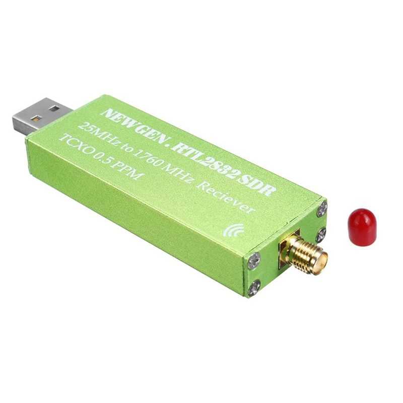 2X Adattatore Usb Rtl-Sdr Rtl2832U + R820T2 + 1Ppm Tcxo Tv Tuner Stick Ricevitore
