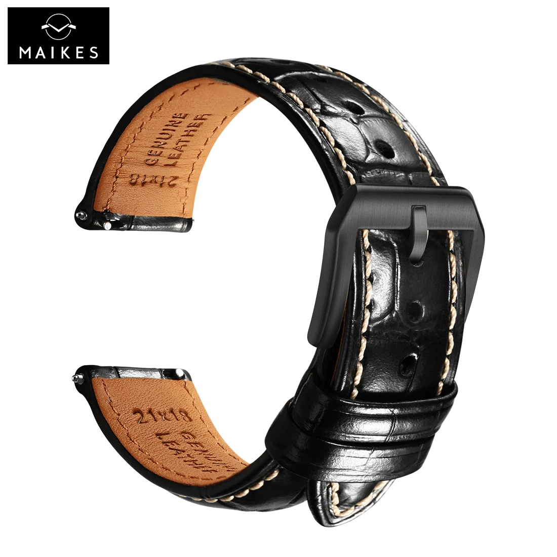Cinturino Per Orologio In Pelle Maikes Top Brand 20Mm 21Mm 22Mm Accessori Bracciale Per Cinturino Rolex Breitling Omega Iwc