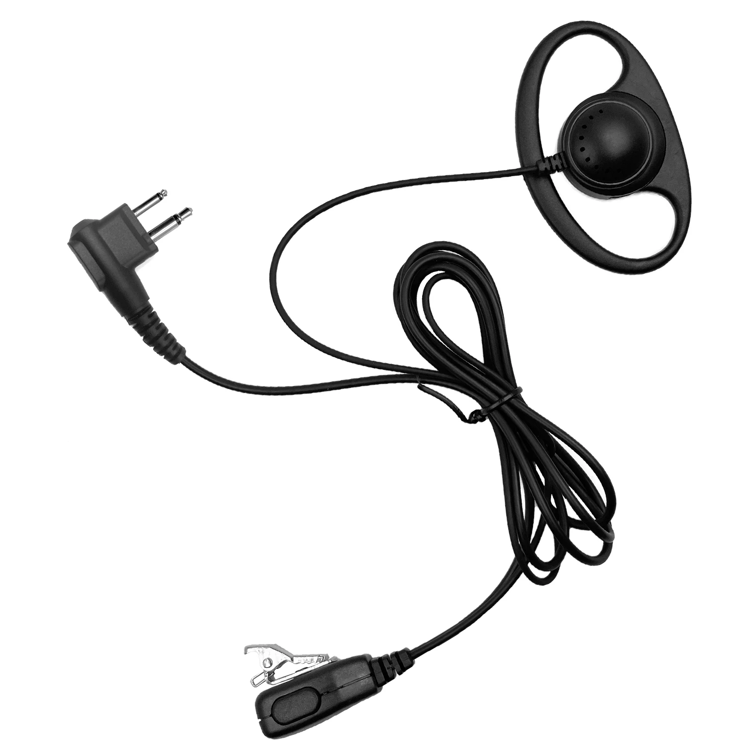 Auricolare A Forma Di D Auricolare Di Sicurezza Ptt Mic Per 2Pin Motorola Cp040 Cp140 Xt420 Xt460 Dtr 2430 Hytera Midland Radio Bidirezionale