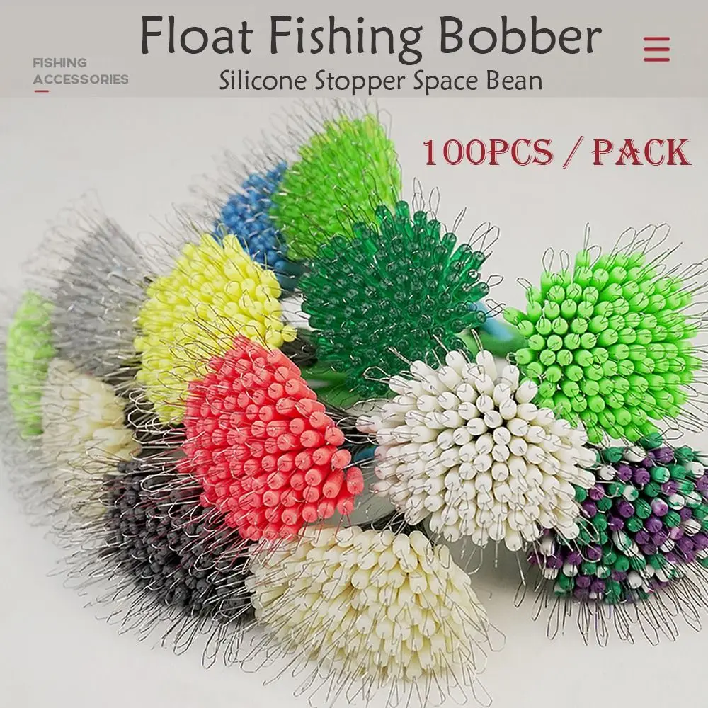 100 Pz Ss/S/M/L/Ll Anti-Avvolto Fagioli Galleggiante Pesca Bobber Tappo In Silicone Space Bean Connettore Lenza Affrontare Accessori