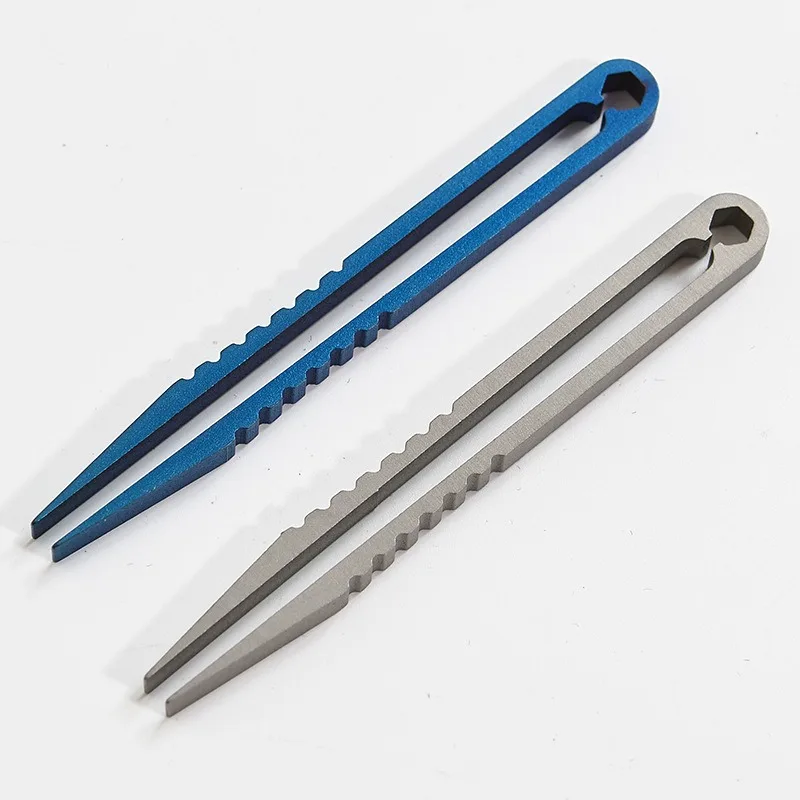 Antiruggine Outdoor Rescue Emergent Tool Titanium Tweezer Edc Clamp Pick Clip Grip Grab Splinter Hair Remove Tweeze Kit Di Pronto Soccorso