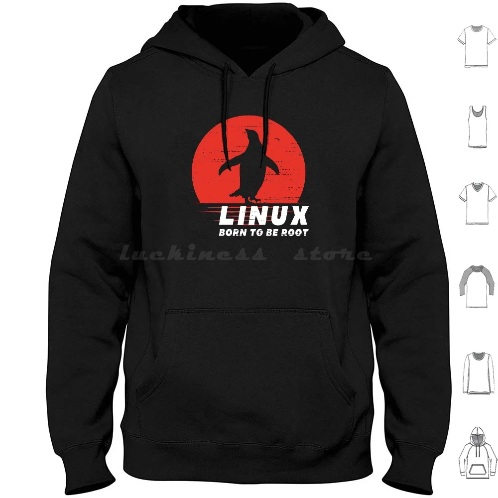 Felpe Con Cappuccio Linux-Born To Be Manica Lunga Linux Sunset Graphic Hacking Server Linux Manjaro Linux Kali Linux Gnu