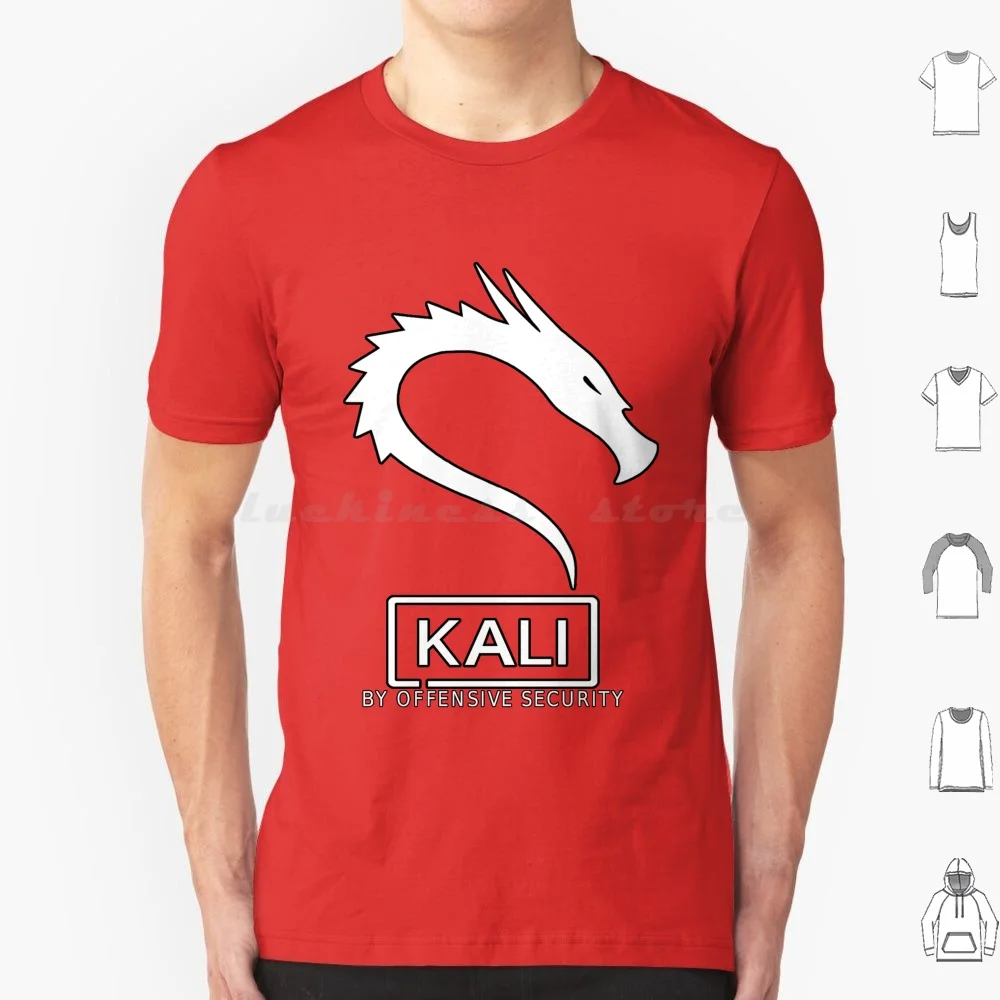 Maglietta Con Logo Kali Linux Big Size 100% Cotone Codifica Haching Computer Kali Linux