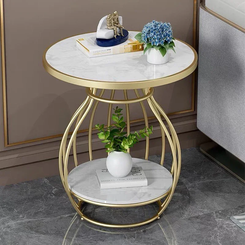 Premium Luxury Side Table Round Shelf Design Estetica Camping Side Table Organizer Nordic Couchtisch Living Room Furniture