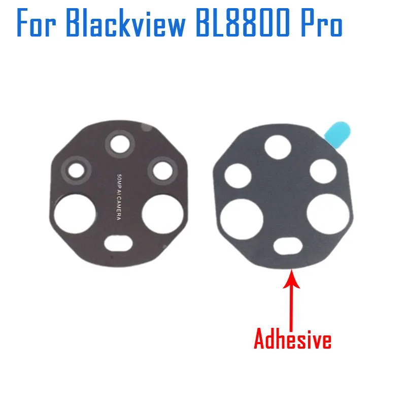 New Original Bl8800 Pro Dual Back Camera Lens Rear Camera Lens Glass Cover With Adhesive Accessories For Blackview Bl8800 Pro