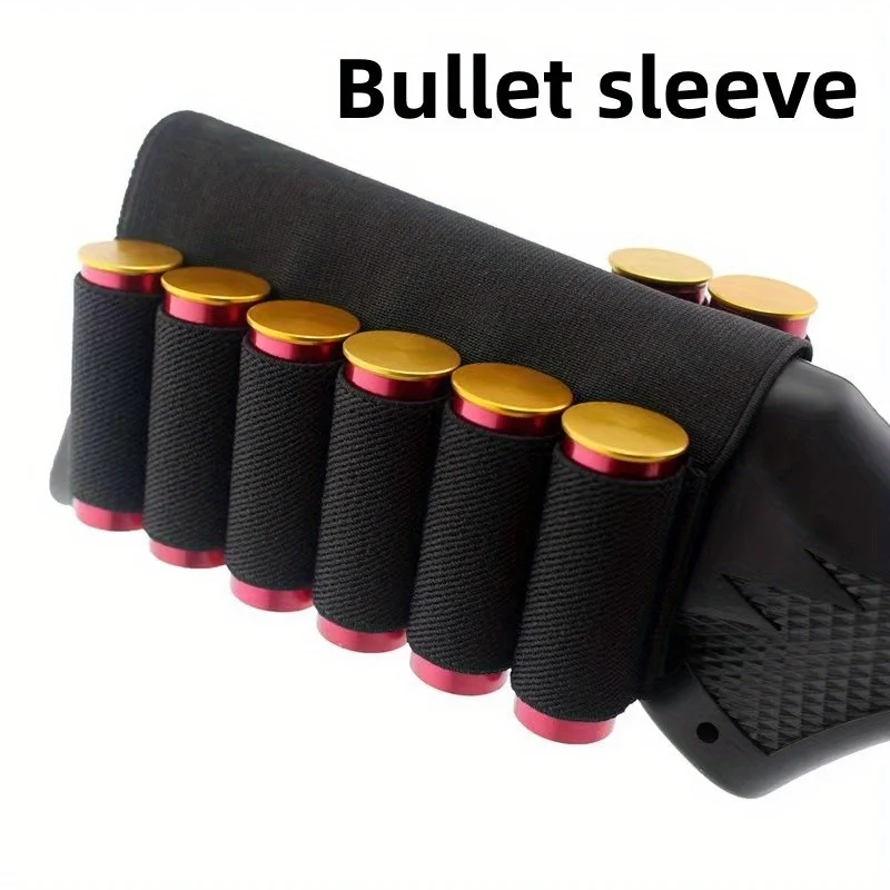 Tactical 8 Rounds Shell Holder Buttstock Ammo Pouch12/20 Ga Cartuccia Bandolier Accessorio Da Caccia Militare