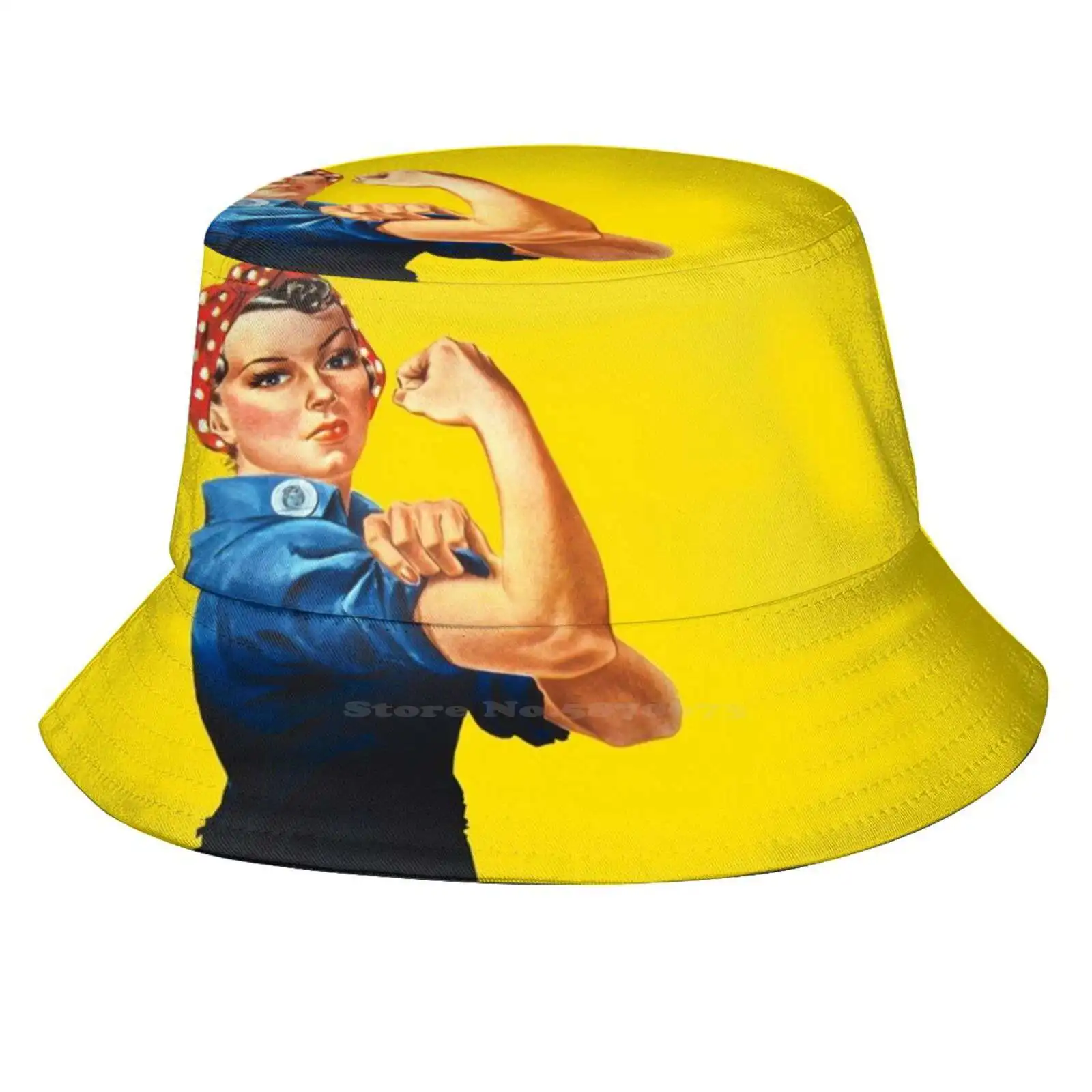 Hannah The Rivetter Retro Style Design Pattern Cappelli Cappello Da Esterno Berretto Da Sole Rosica The Rivetter Possiamo Fare Il Costume Da Riviter