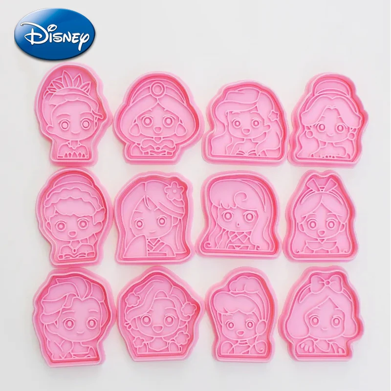Disney Princess Cookie Cutter Elsa Kawaii Anime Figure Biscuit Mold Press Embosser Candy Mold Strumenti Di Cottura Modello Riutilizzabile Fai Da Te