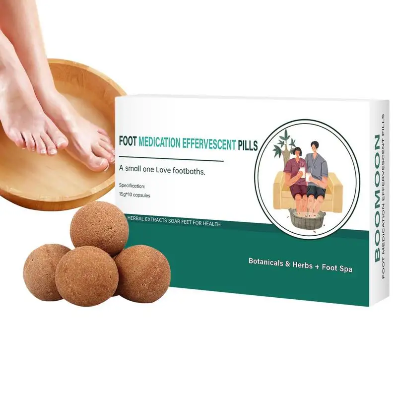 Palline Da Bagno 10 Pezzi Spa Foot Soak Natural Herbal Organic Foot Bath Ball Pillola Per Piedi Sicura Ed Efficace Bagno Termale Frizzante Per La Cura