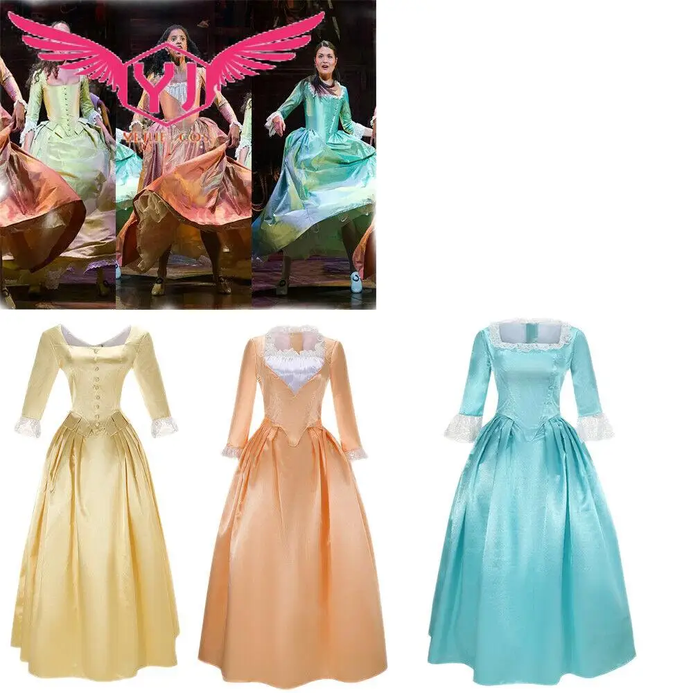 Anime Rock Opera Hamilton Musical Jenny Elizabeth Angelica Costume Cosplay Halloween Adult Women Dress