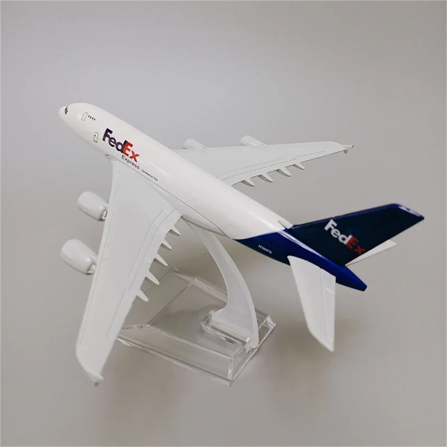 16Cm Air Fedex Express A380 Airbus A380 Airways Airlines Aereo In Lega Di Metallo Modello Aereo 1/400 Scala Aereo Pressofuso