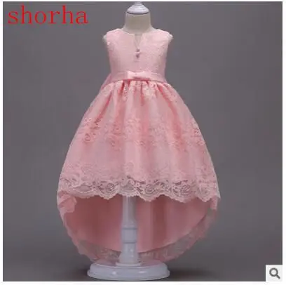 Bellissimo Elegante Paillettes Per Bambini Toddler Flower Girls Abito In Pizzo Pageant Red Bridal Children Bridesmaid Princess Tulle Dress