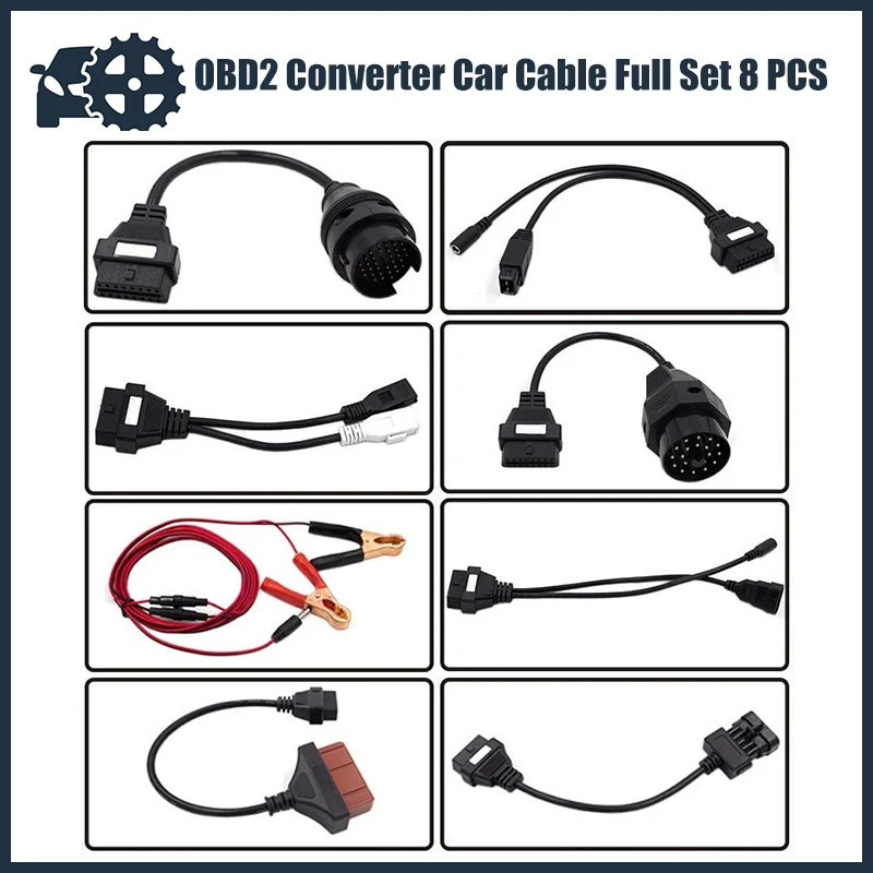Miglior Connettore Diagnostico Cavo Obdii Set Completo 8 Pezzi Cavi Per Auto Per Tcs Pro Multidiag Pro + /Wow Snooper/Adattatore Set Di Cavi Per Auto