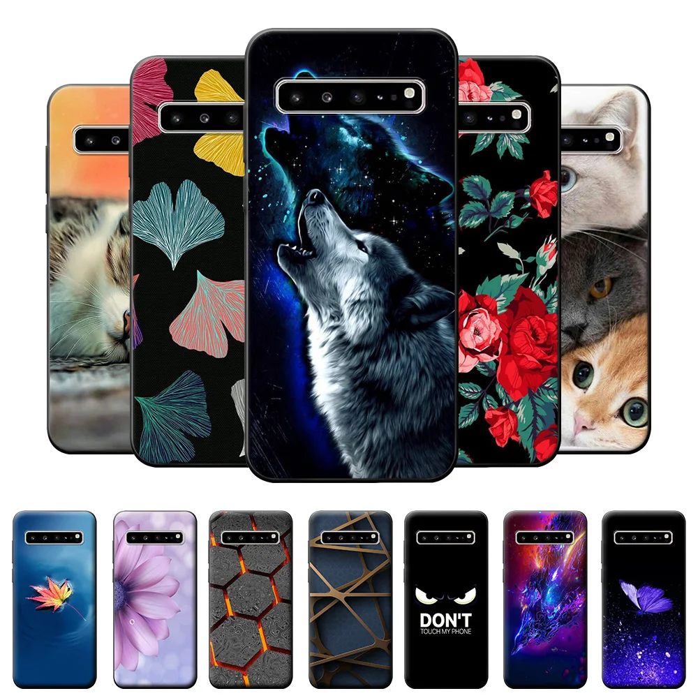Per Samsung S10 5G Custodia Cover In Silicone Per Samsung S10 5G Custodia Morbida In Tpu Per Samsung Galaxy S10 5G Paraurti Lupo Su G977B 6.7