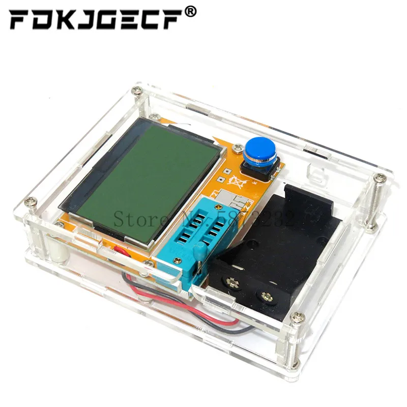 Lcr-T4 Esr Tester Transistor Tester Diodo Triodo Capacità Mos Mega328 Transistor Tester + Custodia (Non Batteria)