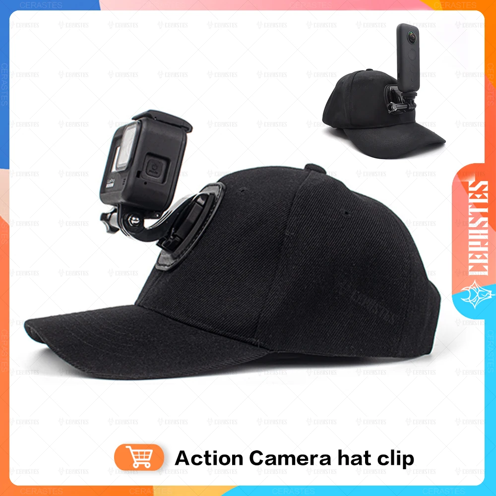Cerastes Pocket Camera Head Hat Sun Cap Con Vite Base J Per Gopro Dji Pocket Camera Gimbal Action Camera Accessori