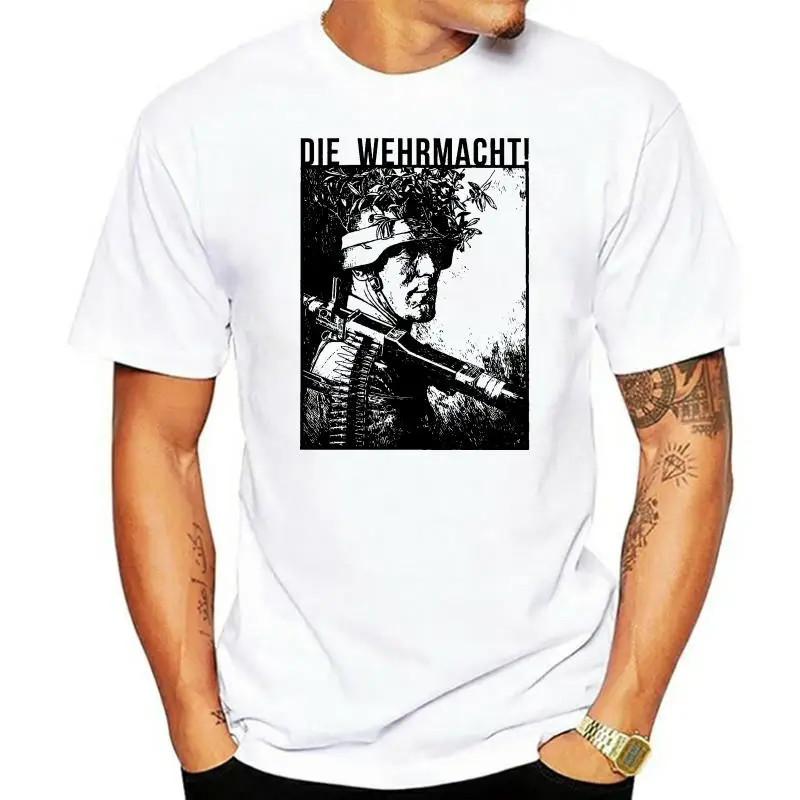 Stampa T Shirt Uomo Summer Style Fashion Die Wehrmacht T Shirt Heer Soldaten Fanterie Division Stahlhelm