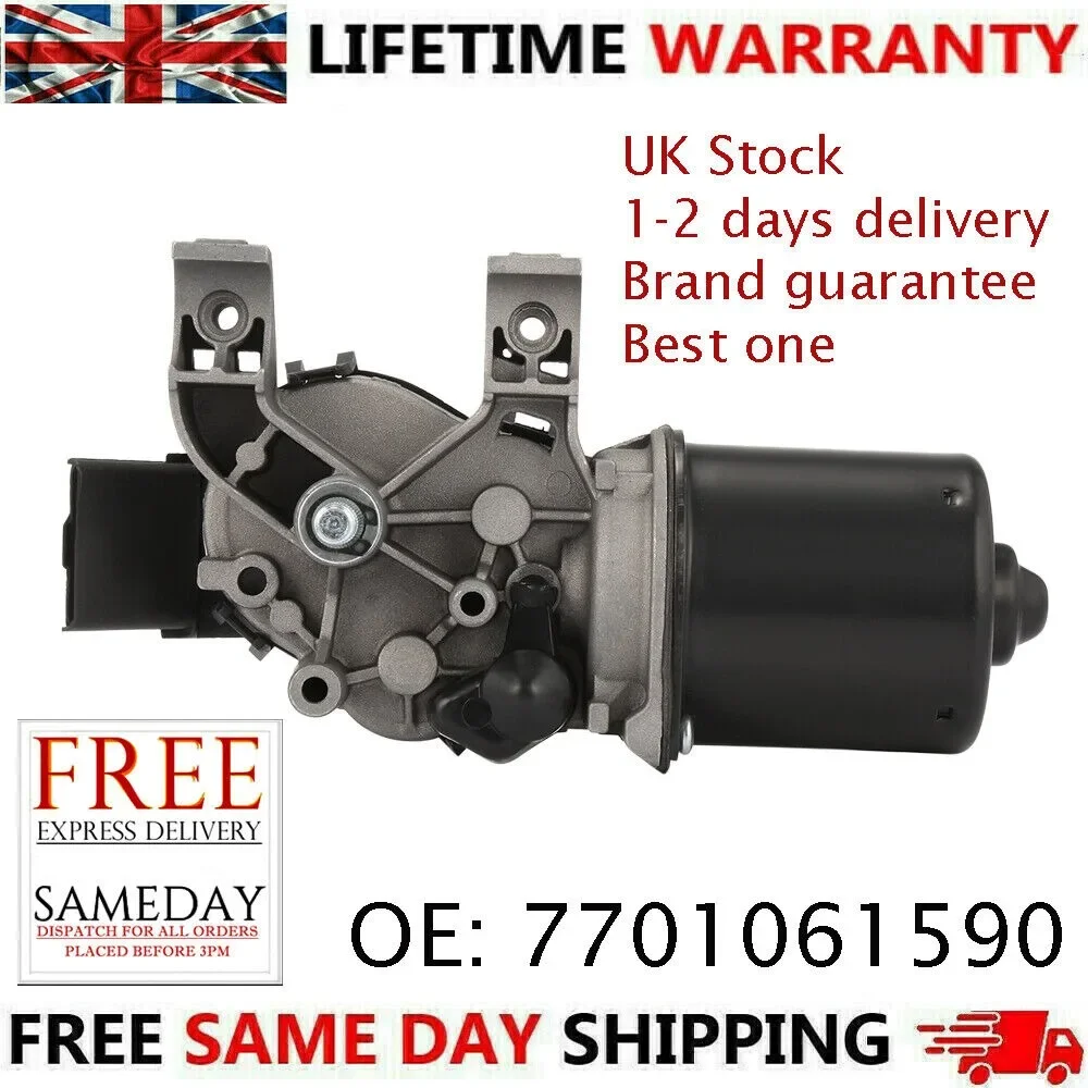 Per Renault Clio Mk3 2005-2012 Motore Tergicristallo Anteriore 7701061590 Venditore Uk