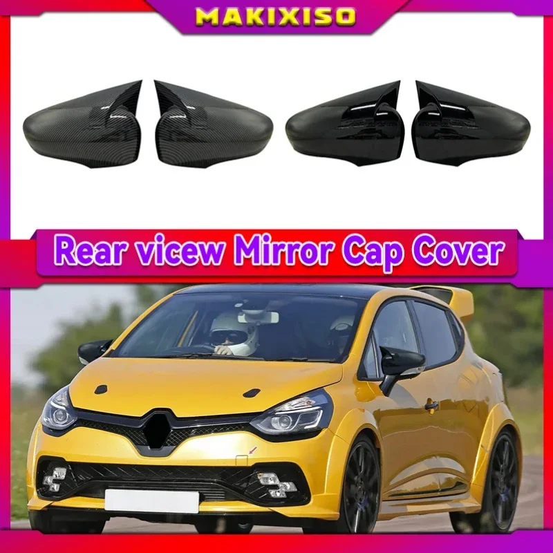 Per Renault Clio Mk4 Per 4 2 Pezzi Abs Plastica Pipistrello Specchietti Retrovisori Cover Specchietto Retrovisore Accessori Auto Nero Lucido