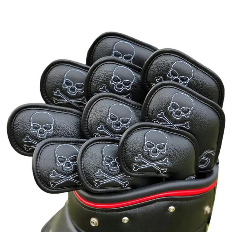 10 Pz/Set Golf Club Set Completi Copricapo Pu Leather Golf Driver Putter Zeppe Irons Club Head Cover Antiruggine Antigraffio
