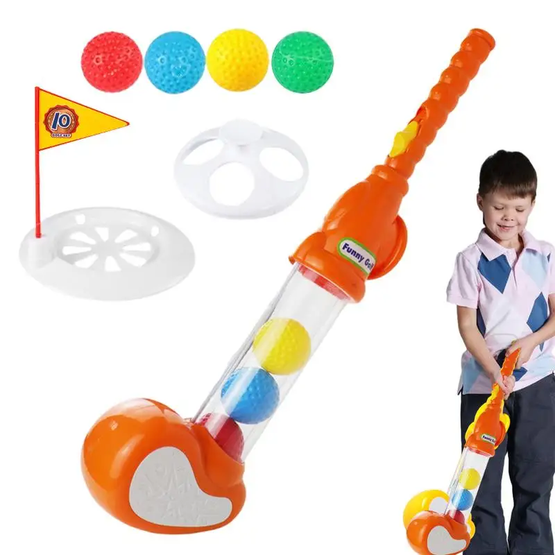 Set Da Golf Per Bambini Bastoncini E Palline Da Golf Educativi Giochi Da Golf Per Bambini Al Coperto E All'Aperto Regalo Giocattolo Da Mini Golf Per B
