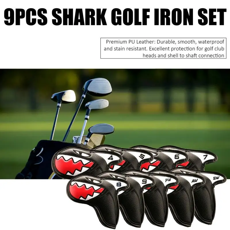 Per Driver Ibridi Putter Golf Club Head Cover Set | 9Pcs Golf Iron Headcover |