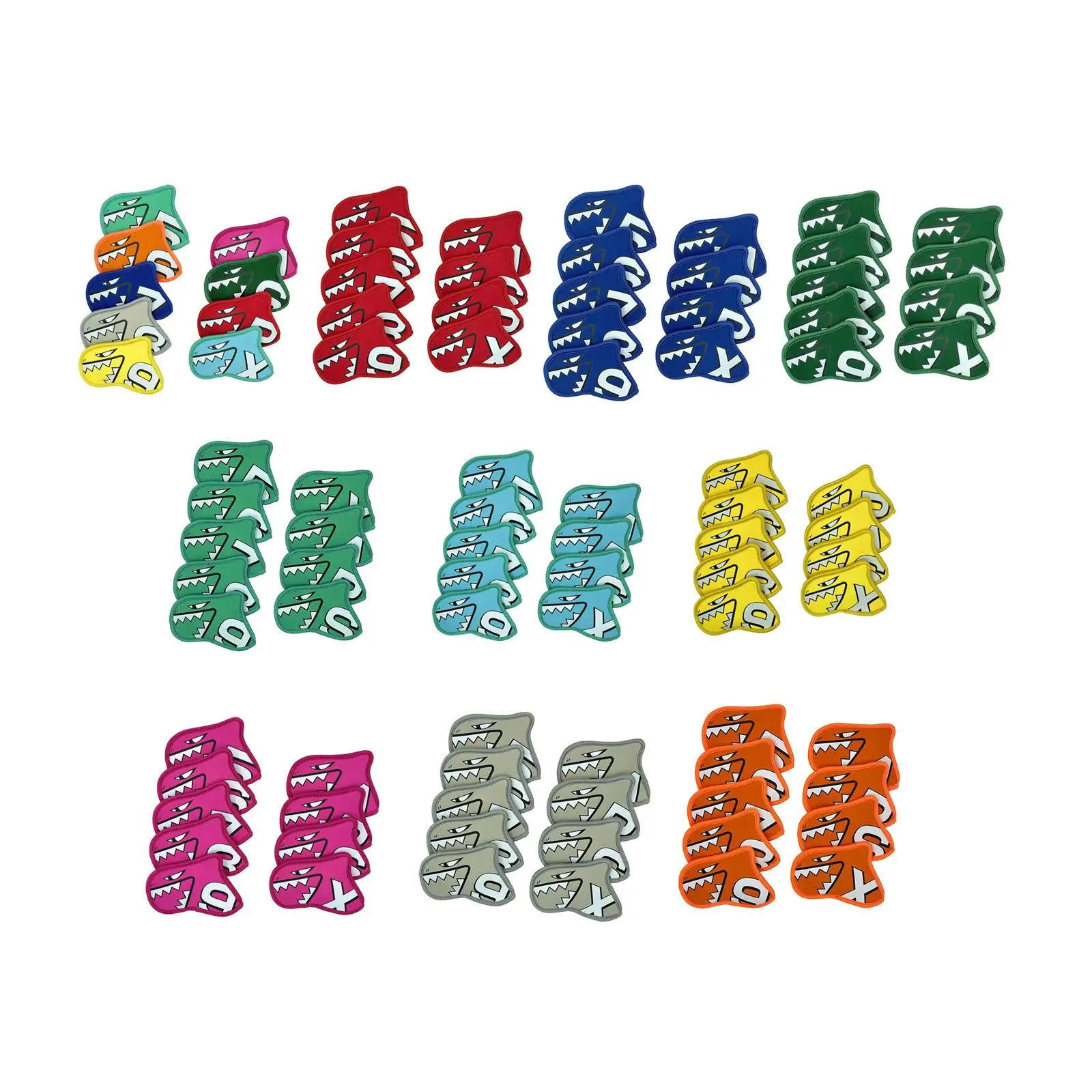 9X Golf Club Headcovers Manicotti Di Protezione Regalo Impermeabili Set Di Coperture In Ferro Da Golf Per Trainer Donna Uomo Sport All'Aria Aperta Clu