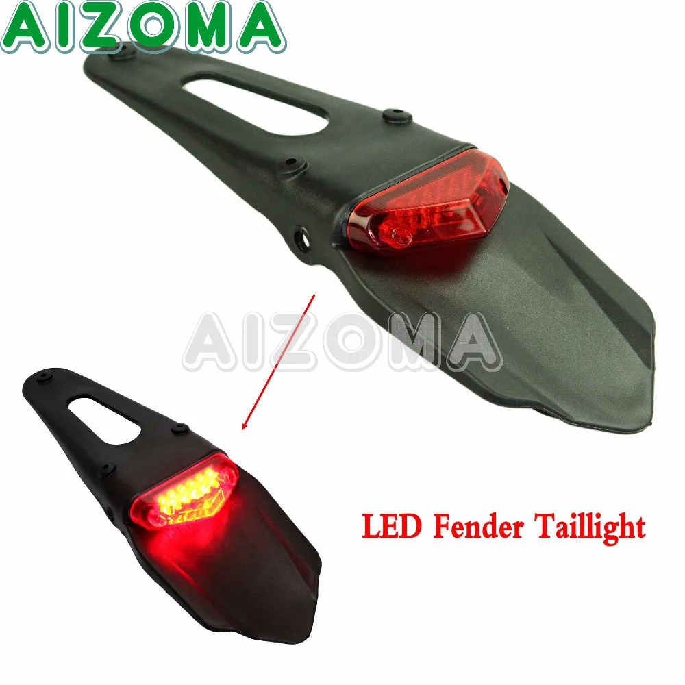 Led Fender Fanale Posteriore Motocross Enduro Lampada Freno Con Supporto Staffa Targa Universale Per Honda Yamaha Kawasaki Suzuki