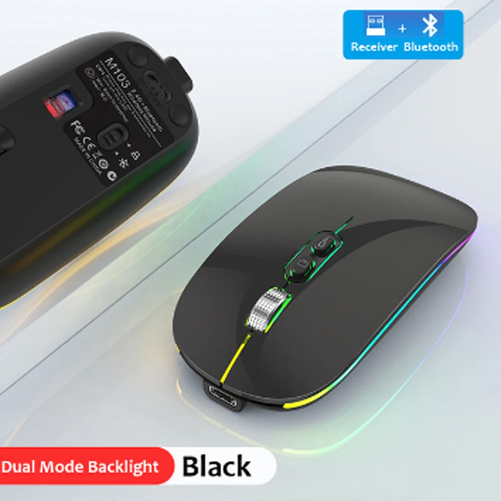Mouse Bluetooth Per Huawei Honor Pad 8 Win10/Mac Computer Portatile Mouse Wireless Mouse Da Gioco Ottico Silenzioso Muto Ricaricabile