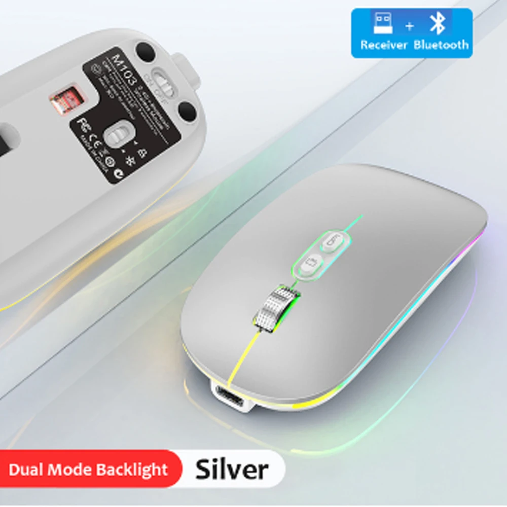 Bluetooth Wireless Silent Mouse Per Huawei Honor Pad 8 Huawei Mate Computer Ricaricabile Mini Magic Bluetooth Usb Wireless Mouse