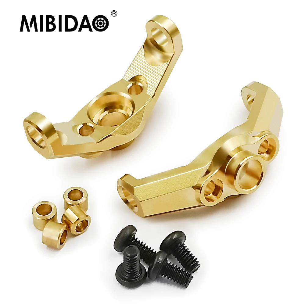 Mibidao Brass Caster Carrier Blocks C Hub Snodo Dello Sterzo Per Il Trx4-M Bronco Defender 1/18 Rc Crawler Car Model Upgrade Parts