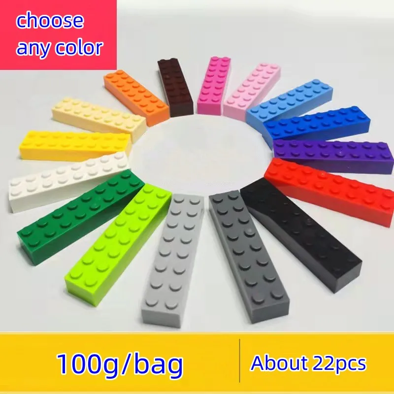 Building Blocks 2*8 Dots 22 Pcs Bulk Rocks Compatibile Lego Basic General Particle Giocattoli Per Bambini Assemblaggio Gratuito Anime Cartoon