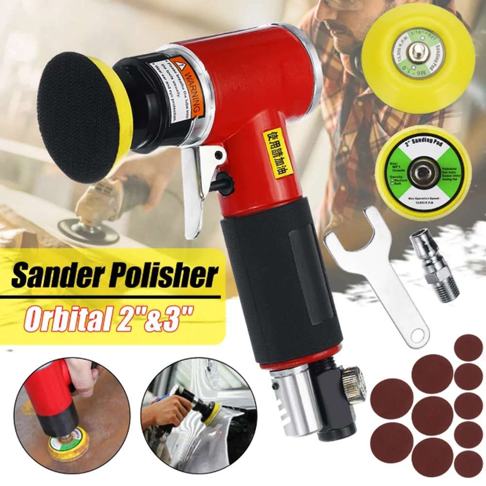 Mini Levigatrice Orbitale Air Dual Action Sander Lucidatrice Ad Aria Super Smooth Swirl Straight Heart Levigatrice Pneumatica Per Lucidatura