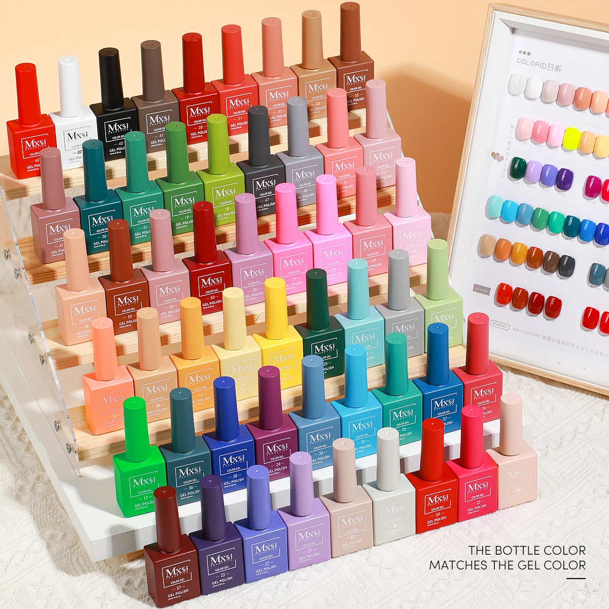 Mxsi 60 Colori Gel Smalto Per Unghie Set 15Ml Glitter Soak Off Uv Semi Permanente Vernice Art Salon Accessori Per Unghie Kit Gel
