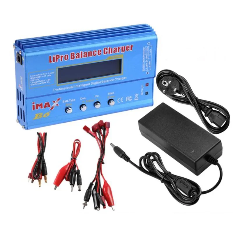 Imax B6 80W Caricabatteria Lipo Nimh Li-Ion Ni-Cd Digital Rc Imax B6Ac Lipro Balance Charger Scaricatore + Cavo + Adattatore Ca