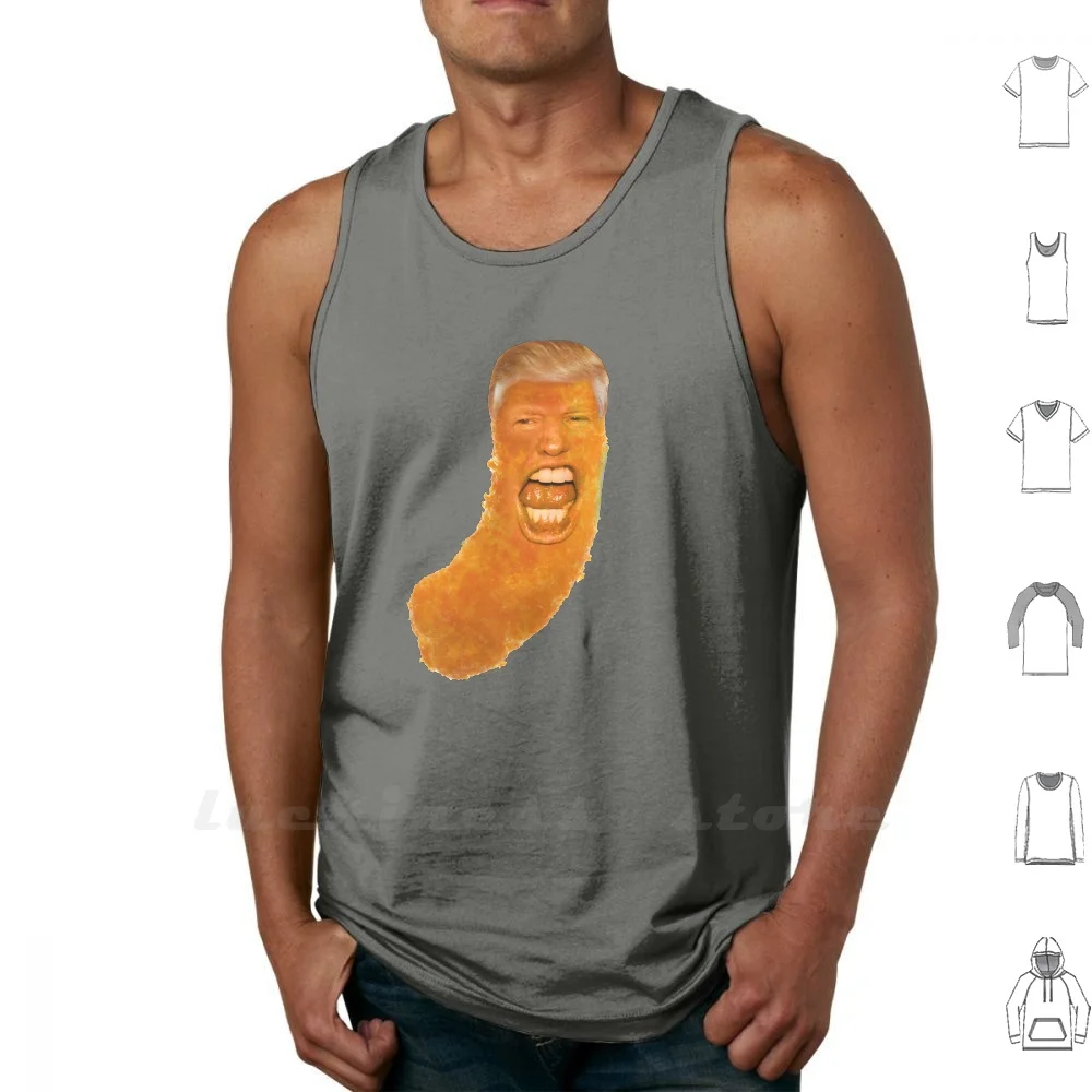 Cheeto Trump Canotte Gilet 100% Cotone Cheeto Trump Cheeto Cheesy Poof Orange Spray Tan Protest Trump