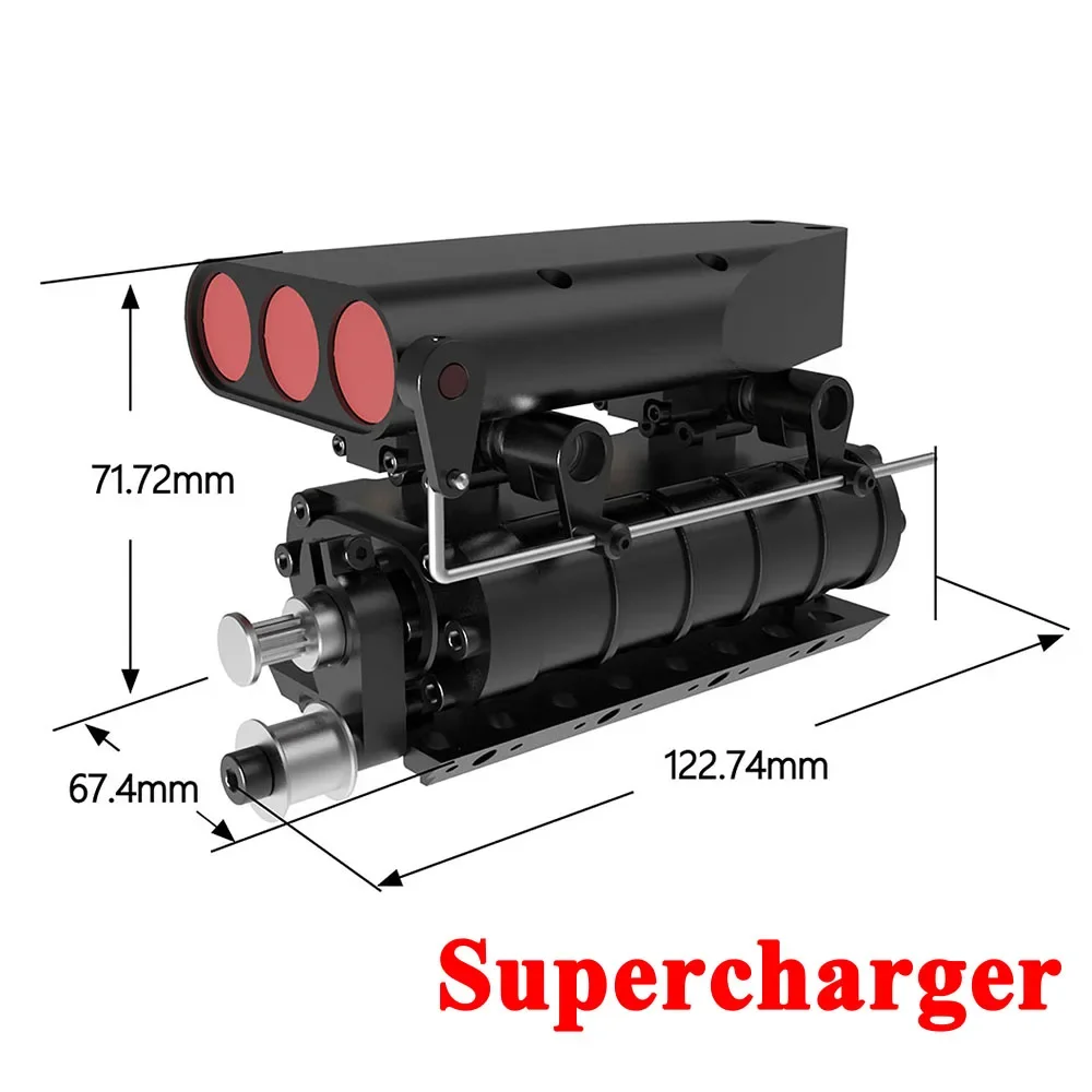 V8 Supercharger Toyan Fs-V800 Accessori Modello Motore Aggiornamento Supercharger