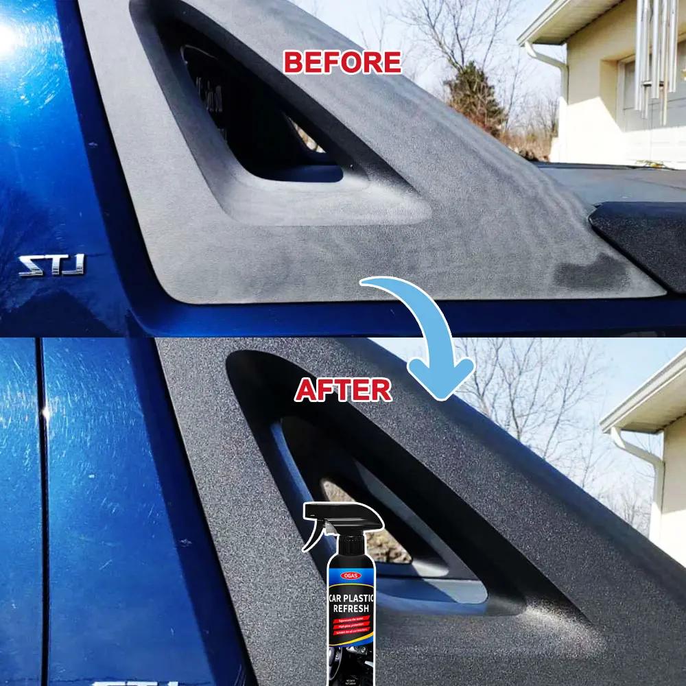 Ogas Car Plastic Restorer Agent Door Plank Volante Pedale Per Auto Cruscotto Sedile In Pelle Black Shine Seal Brighten