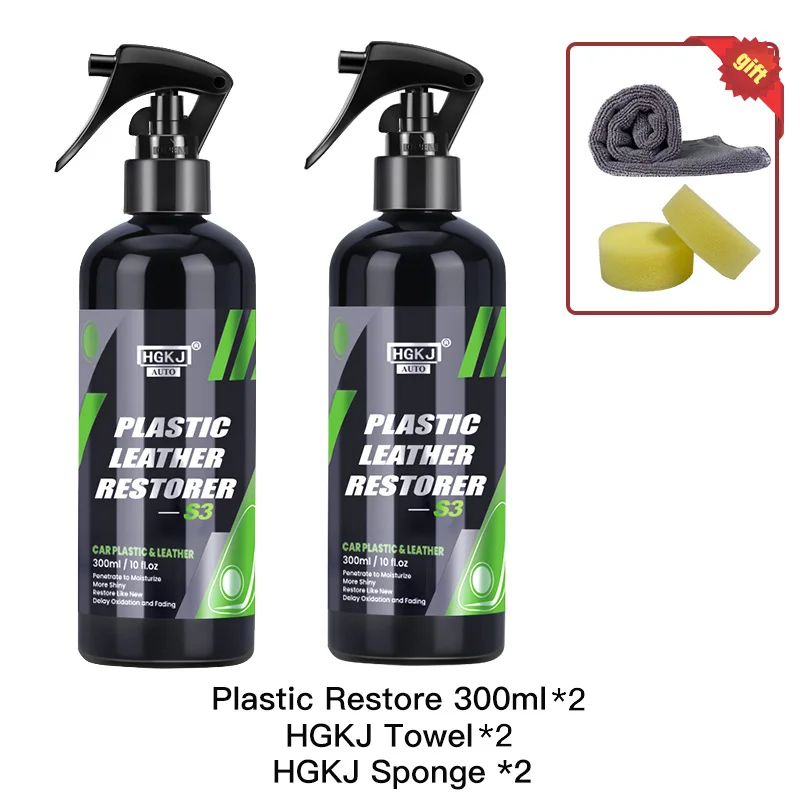 300Ml Car Plastic Leather Restaurer Liquid Hgkj S3 Car Interior Seat Leather Care Repair Renovator Conditioner Prodotto Automobilistico
