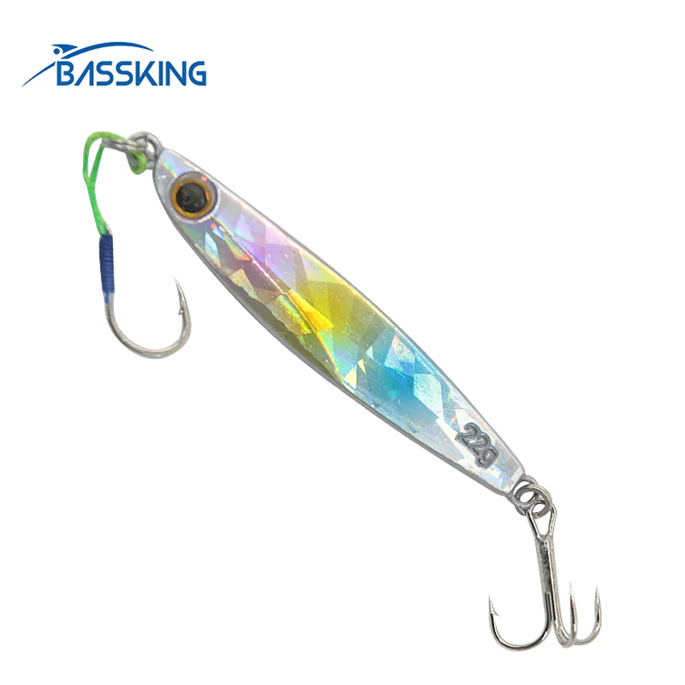 Bassking Fishing Lure Metal Jig Casting Spoon 22G 90Mm Esca Artificiale Off Shore Lead Cast Traina Jigging Attrezzatura Da Pesca