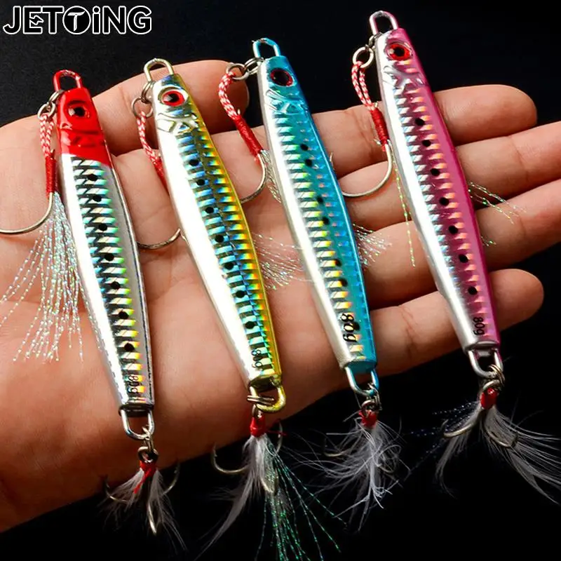 Esca Da Pesca Slow Drop Micro Cast Metal Jig Micro Jig Shore Casting Jigging Spoon Rock Fishing Esche Da Pesca In Acqua Salata