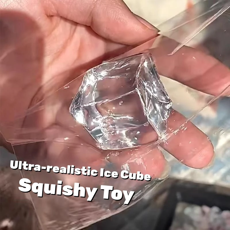 Clear Ice Cubes Squishy Toys Cute Cat Paw Fish Antistress Fidget Toy Tpr Sticky Antistress Ball Slimy Squeeze Toys