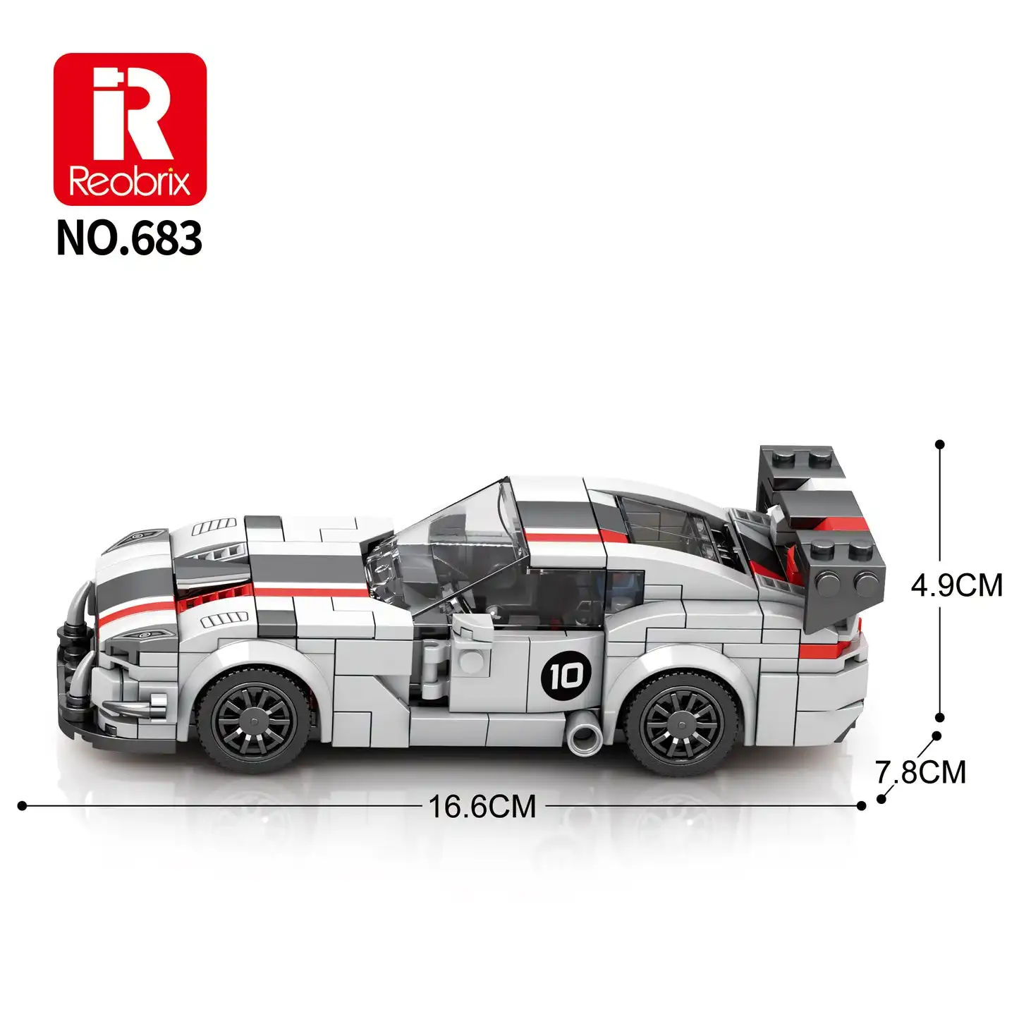 Reobrix Building Block City Car Viper Model Super Car Technical Blocks Brick Toys Set Lego Compatibile Per Bambini Regalo Per Bambini