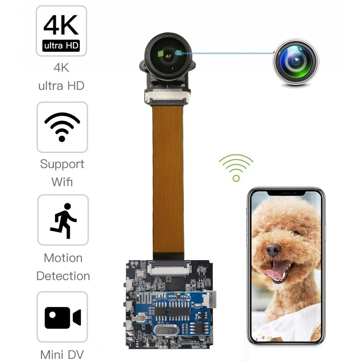 X7 4K Wifi Camera Grande Grandangolare 120 Motion Detection Nanny Cam Security System Action Camera Fino A 400Gb