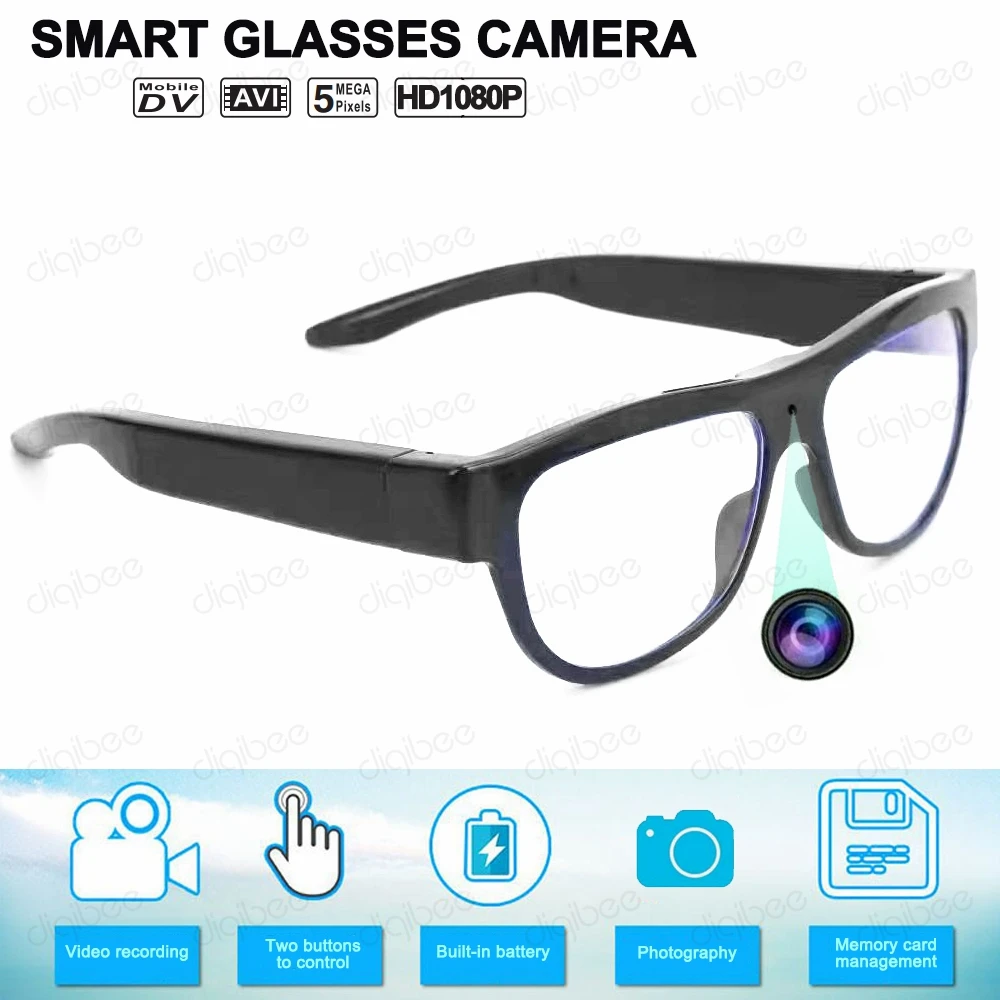 Outdoor Smart Glasses Mini Camera Hd 1080P Eyewear Videoregistratore Photo Taker Micro Camcorder Espia Camara Gafas Car Driving Dvr
